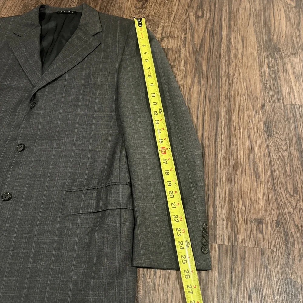 CANALI Fodera Gray Plaid Check Wool Blazer Sport Coat Jacket - EU 52 / US 42 L